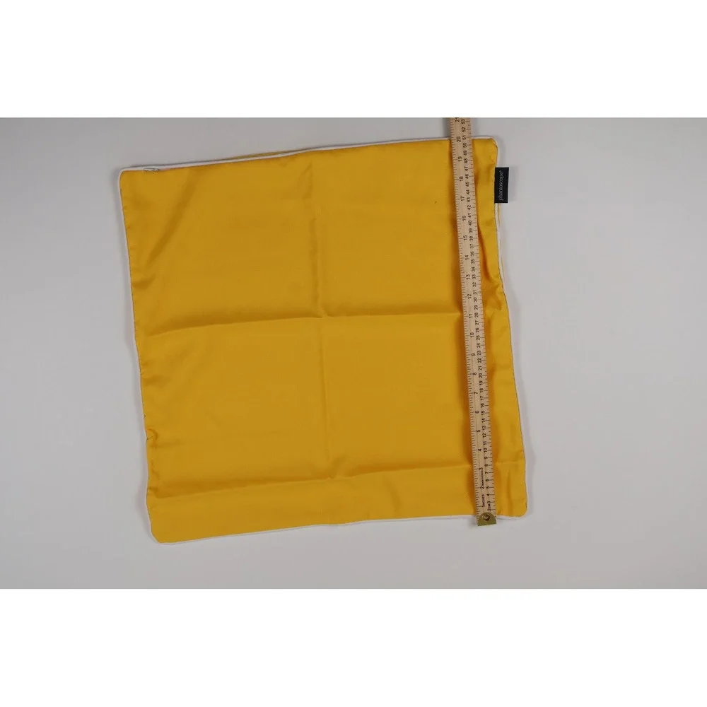 Phantoscope Pillow Covers Set of 2 Yellow Solid 18x18 Canvas NWT